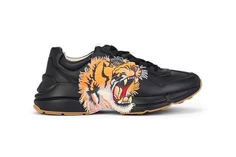 gucci schoenen met tijger|Gucci Rhyton Tiger Print Leather Sneakers .